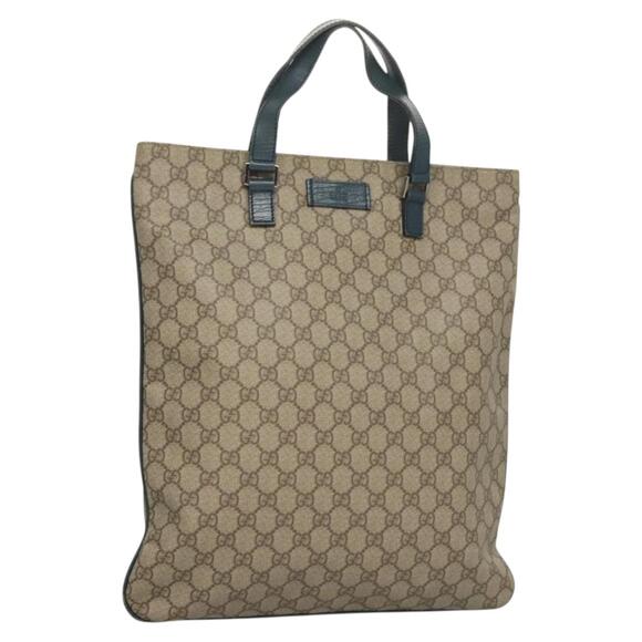 GUCCI GG Supreme Hand Bag Pvc Beige Gold - Picture 1 of 16
